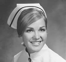 black and white photo of nurse