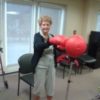 Older woman boxing