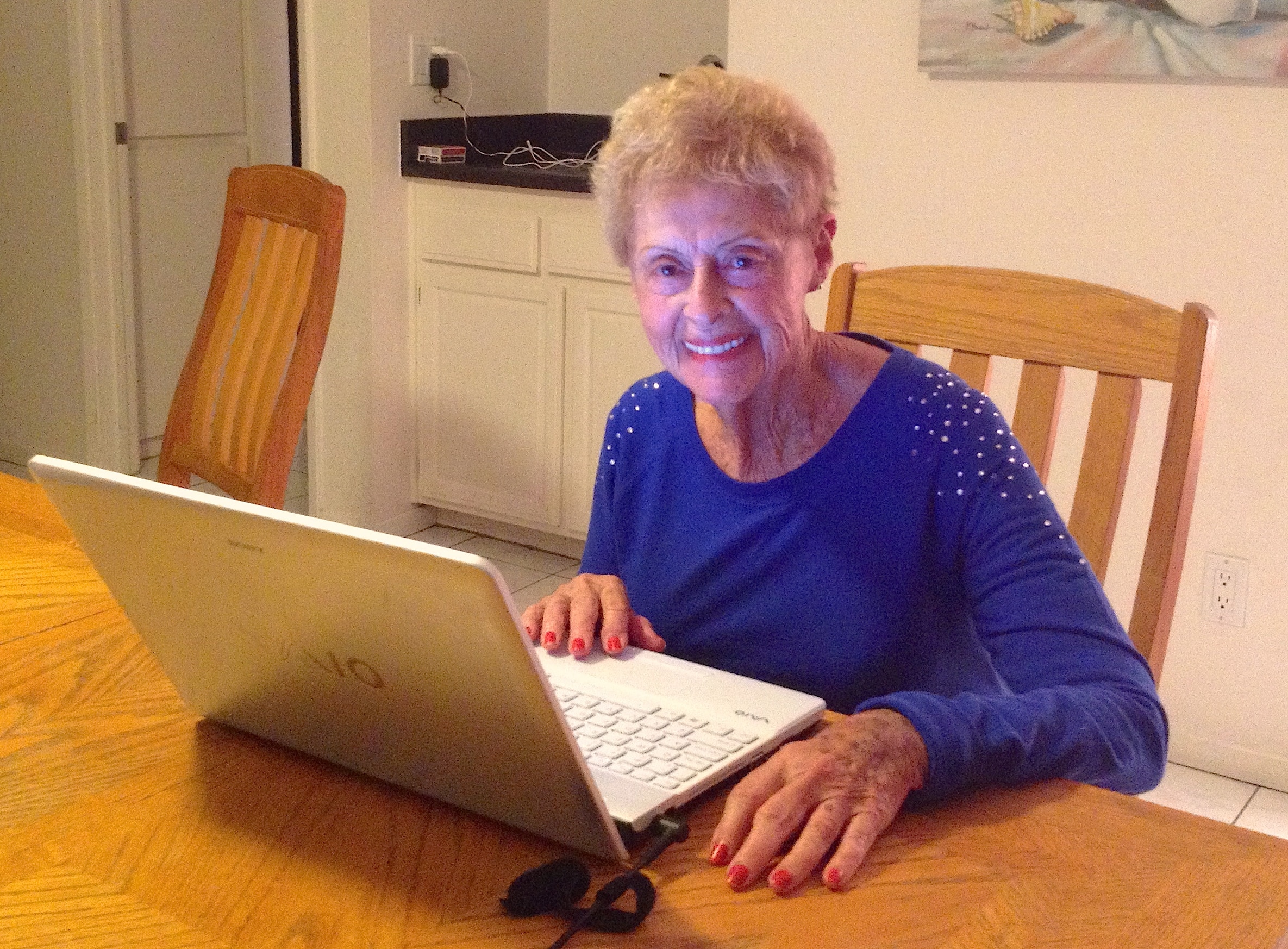 senior using computer